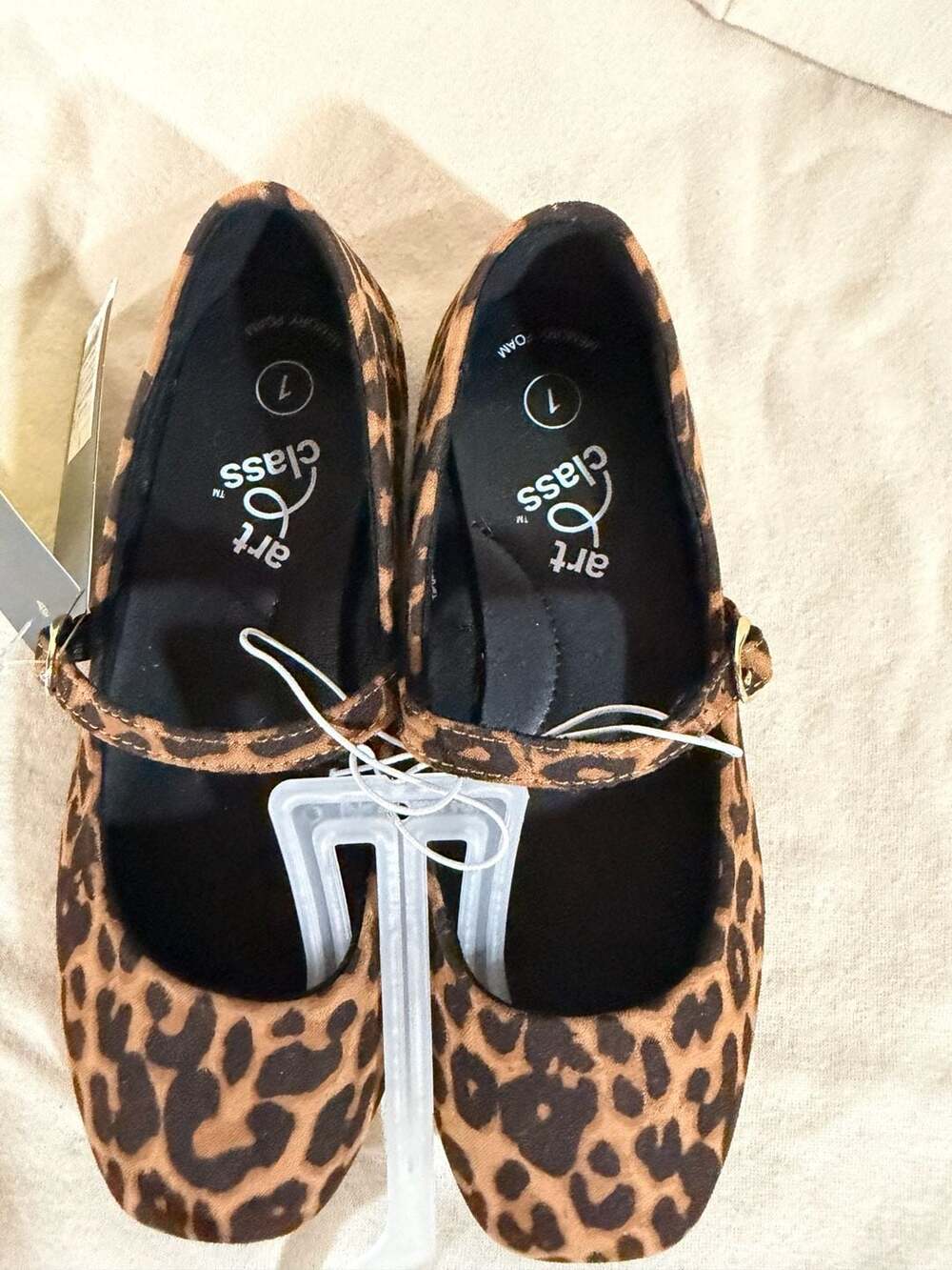 Art Class Girls Bronwyn Leopard Print Mary Jane Flats